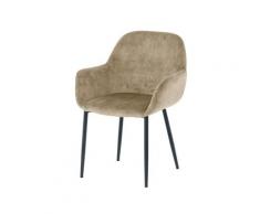 SIT »Lucy« Armlehnstuhl 2er-Set Samt beige 60x84x57,5 cm