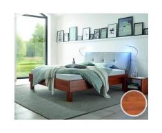 Hasena Wood-Line Massivholzbett Premium Cantu/Talma 160x200 cm / Buche kirschbaumfarbig, lackiert
