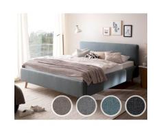 meise.möbel »Mattis« Polsterbett 160x200 cm / Anthrazit / ohne Bettkasten