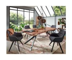 3S Frankenmöbel »Alicante« Massivholz Esstisch TI-0491 / 200x100 cm / Akazie grau