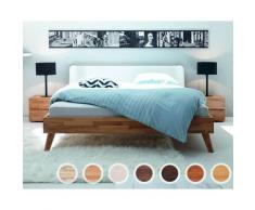 Hasena Wood-Line Massivholzbett Classic Leno/Boga 140x200 cm / Buche walnuss, geölt