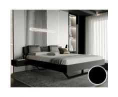 BlackWood »Dolce Vita II BLACK-EDITION« Massivholzbett 180x220 cm / Wildeiche schwarz / ohne Kissen