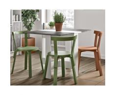 TemaHome »Papillon« Esstisch Weiß mit Concrete