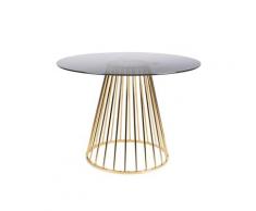 designline »Floris« Esstisch rund mit Glasplatte 104x75 cm