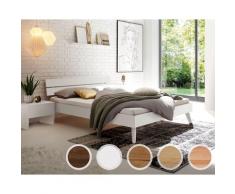 Hasena Pronto »Ortona« Massivholzbett 160x200 cm / Buche weiss deckend, lackiert / 25 cm