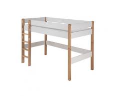 INFANSKIDS »Infanscolor« Kinderzimmer Mittelhochbett weiß – erhältlich in 2 Größen