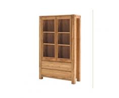 Massivholz »Woodstock« Vitrine 119x200x45 cm