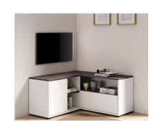 TemaHome »Angle« TV-Schrank 90 Weiß mit Concrete