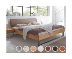 Hasena Wood-Line Massivholzbett Indus/Elipsa 140x200 cm Buche natur 20 cm