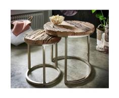 die Faktorei »Tic« Beistelltisch 2er-Set recyceltes Altholz