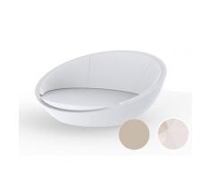 Vondom »ULM« Outdoor Daybed Ecru mit Bezug Silvertex Ecru 0009 / Basic Matt