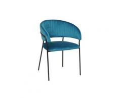 SalesFever »Pearl« Armlehnstuhl türkis aus Samt