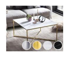 SalesFever »Almira« Couchtisch Marmor-Optik weiß / gold