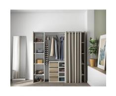 TemaHome »Tom 2.1« Kleiderschrank mit Vorhang Eiche Ecru