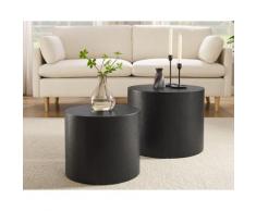 SalesFever »Ava« Couchtisch 2er Set schwarz aus Holzfaserplatte