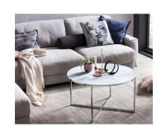 SalesFever »Daisy« Couchtisch Weiß/Chrome