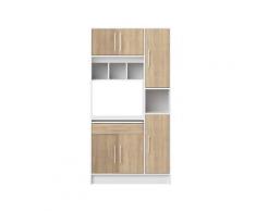 TemaHome »Louise« Küchenschrank Weiß mit Eiche