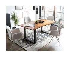 SalesFever »Lando-Amira« Esszimmergruppe Akazie hellgrau Esstisch 180x90 cm