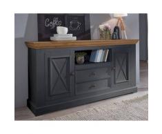 3S Frankenmöbel »Country« Massivholz Sideboard ll grau WZ-0133 / B 169 x H 88 x T 42 cm