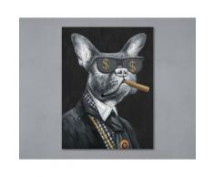 La Casa »Hund mit Anzug und Zigarre« Ölbild handbemalt 90x120 cm