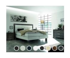 Hasena Boxspringbett Pronto Memphis 160x200 cm / Akazie Vintage braun, lackiert / Pepe Anthrazit 328 / Base-Top