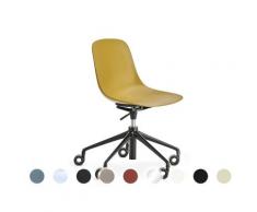 infiniti »PURE LOOP MONO« 5 Star Updown Designer-Stuhl AL31 Schwarz matt / IS020 Weiss