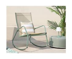 Best »Brody« Schaukelstuhl grün/beige 68,5x97x91 cm