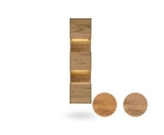 Massivholz »St. Gallen« Hängevitrine I natur geölt / ohne Beleuchtung / Anschlag rechts