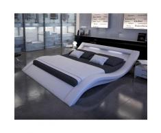 SalesFever »Wave« Polsterbett weiß mit LED 140x200 cm