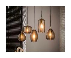 designline »Stripe« Pendelleuchte 5 flammig / smoke braun