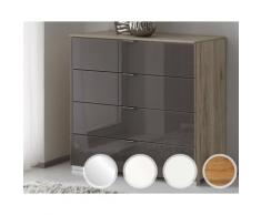 Staud »Sonate« Kommode 4SK Weiss / Alpinweissglas / Weiss