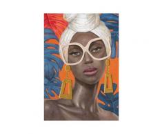 La Casa »Lady mit Brille und Ohrringen« Ölbild handbemalt auf Leinwand