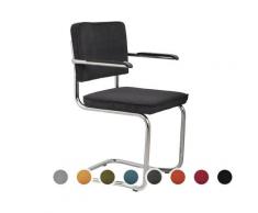 Zuiver Armlehnenstuhl Ridge Kink Cord Blau 12A