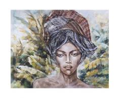 La Casa »African Lady mit Kopftuch« Ölbild handbemalt 120x150 cm auf Leinwand