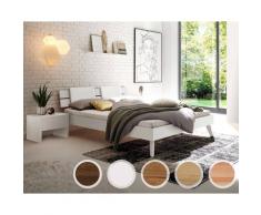 Hasena Pronto Massivholz-Bett Trento Nelo/Ello 100x200 cm / Wildeiche natur, gebürstet, geölt