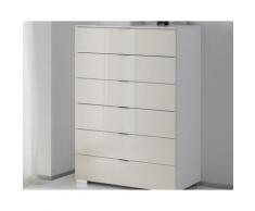 Staud »Sonate« Kommode 6SK Eiche / Alpinweissglas / Weiss