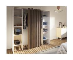 TemaHome »Tom 2.2« Kleiderschrank mit Vorhang Weiß Taupe