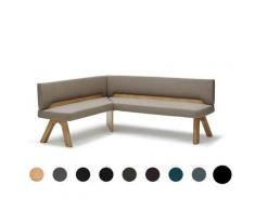 Schösswender »Ontario« 200 Eckbank Variante B 152/212 cm / Echtleder MDR 70386 grau / Wildeiche natur, Variante B