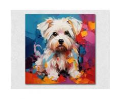 La Casa »Hundewelpe II« Ölbild 60x60 cm auf Leinwand