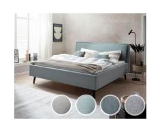 meise.möbel »Frieda« Polsterbett 140x200 cm / Stelar grau / ohne Bettkasten / Eiche