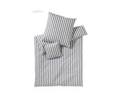 Elegante Perkal Bettwäsche »Lido« Silber 7022-19 Bettwäsche 200x200 cm / 2x 80x80 cm