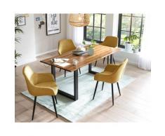 SalesFever »Lando-Leo« Esszimmergruppe Akazie gelb – erhältlich in 2 Größen