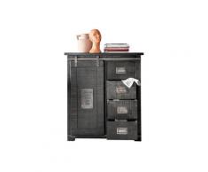 3S Frankenmöbel »Cosma« Massivholz Sideboard VIII grau WZ-0480 / 90x100x45 cm