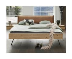 Forestales »Redwood« Massivholzbett I 200x200 cm / Kernbuche / Kopfteil Braun