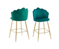 SalesFever »Arielle« Barhocker 2er-Set grün 52x100x54 cm