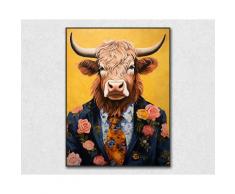 La Casa »Bullenporträt« Ölbild gerahmt 90x120 cm