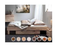 Hasena Wood-Line Massivholzbett Cantu 90x200 cm Buche kirschbaumfarbig 20 cm