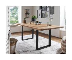 3S Frankenmöbel »Bellevue« Wildeiche Massivholz Esstisch TI-0600 / 180x100 cm / Baumkante