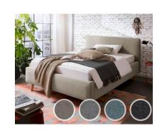 meise.möbel »Mattis« Polsterbett 160x200 cm / Hellgrau / ohne Bettkasten