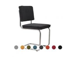 Zuiver »Ridge Kink« Freischwingstuhl Cord Schwarz 7A